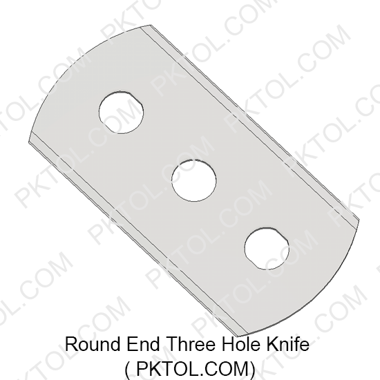Round End 3-hole Slitter Blade Ceramic Knife
