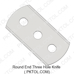 Round End 3-hole Slitter Blade Ceramic Knife